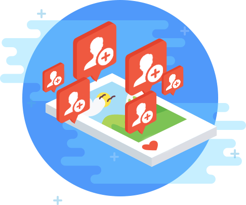 Illustration : followers en augmentation sur les réseaux sociaux